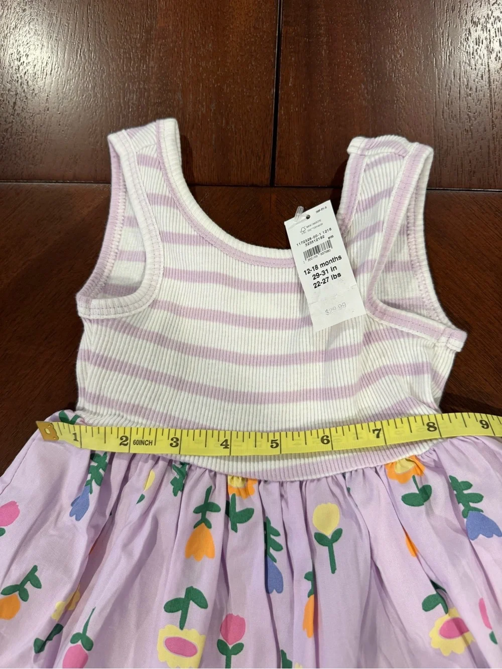 GAP Lavender Striped Tank Floral Dress